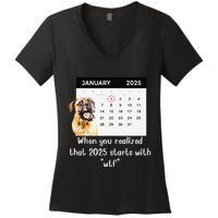 When You Realized That 2025 Starts With Wtf Meme 2025 Women's V-Neck T-Shirt