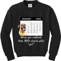 When You Realized That 2025 Starts With Wtf Meme 2025 Kids Sweatshirt
