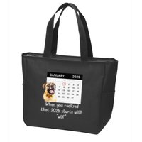 When You Realized That 2025 Starts With Wtf Meme 2025 Zip Tote Bag