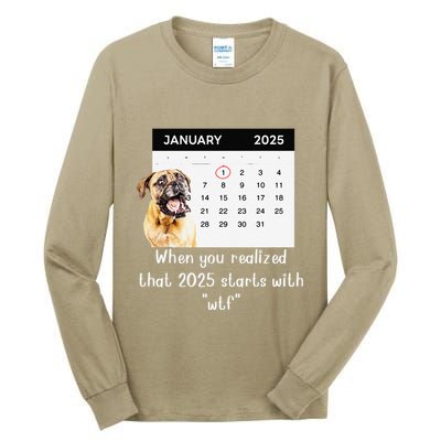 When You Realized That 2025 Starts With Wtf Meme 2025 Tall Long Sleeve T-Shirt