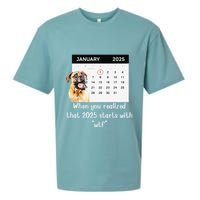 When You Realized That 2025 Starts With Wtf Meme 2025 Sueded Cloud Jersey T-Shirt