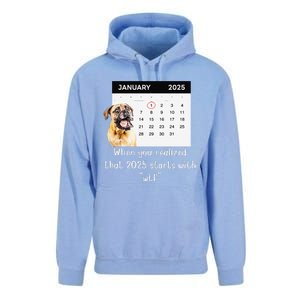 When You Realized That 2025 Starts With Wtf Meme 2025 Unisex Surf Hoodie