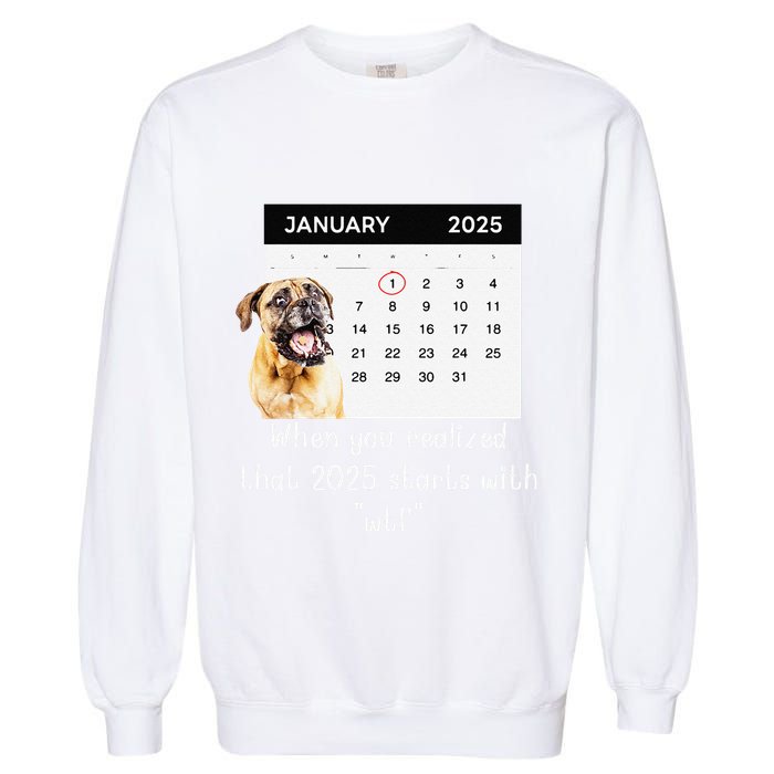 When You Realized That 2025 Starts With Wtf Meme 2025 Garment-Dyed Sweatshirt