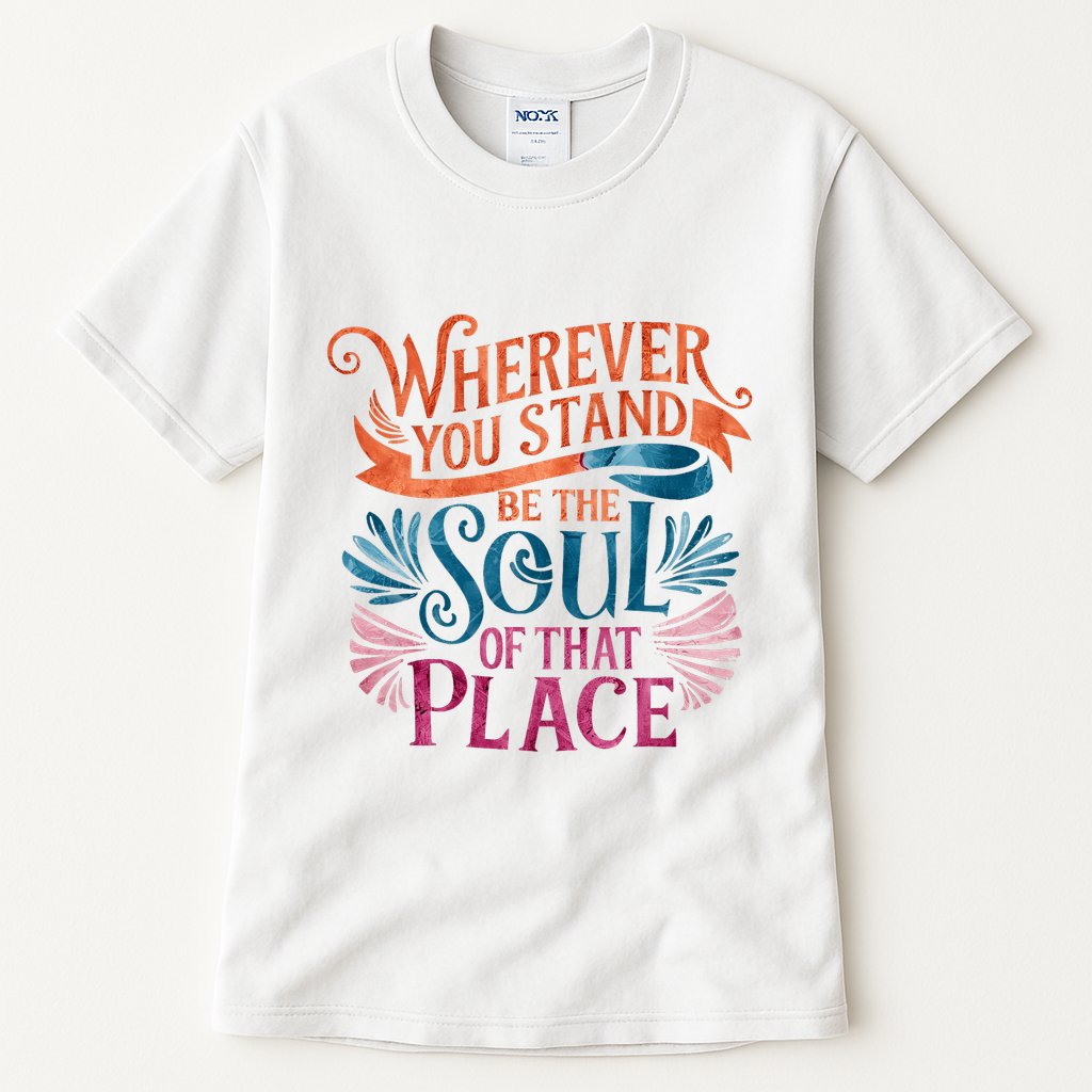 Wherever You Stand Be The Soul Of That Place Rumi Quote Tall T-Shirt