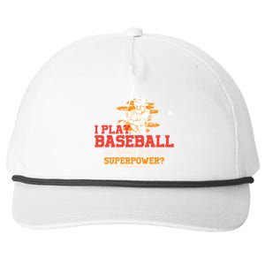 Whats Your Superpower Gift Baseball Player Gift Snapback Five-Panel Rope Hat