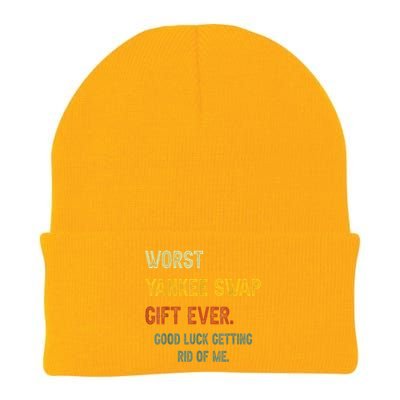 Worst Yankee Swap Gift Ever Vintage Funny Quotes Knit Cap Winter Beanie