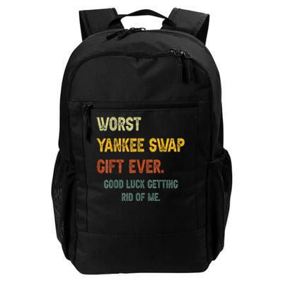 Worst Yankee Swap Gift Ever Vintage Funny Quotes Daily Commute Backpack