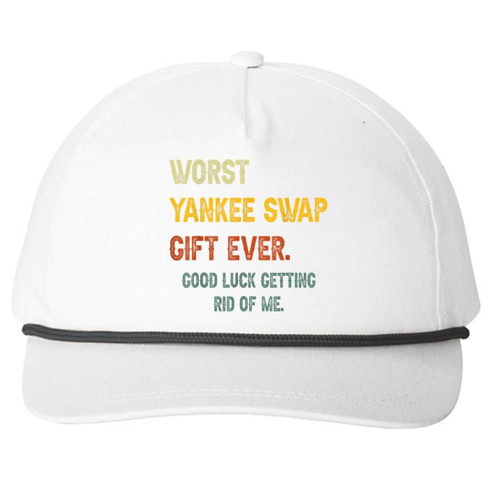 Worst Yankee Swap Gift Ever Vintage Funny Quotes Snapback Five-Panel Rope Hat