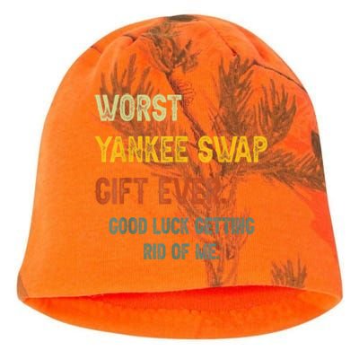 Worst Yankee Swap Gift Ever Vintage Funny Quotes Kati - Camo Knit Beanie