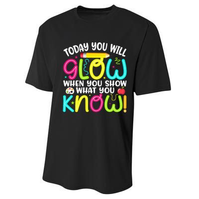 What You Show Rock The Testing Day Exam Teachers Performance Sprint T-Shirt