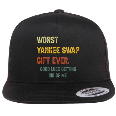 Worst Yankee Swap Gift Ever Vintage Funny Quotes  Flatbill Hat