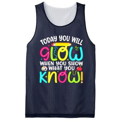 What You Show Rock The Testing Day Exam Teachers Students Mesh Reversible Basketball Jersey Tank