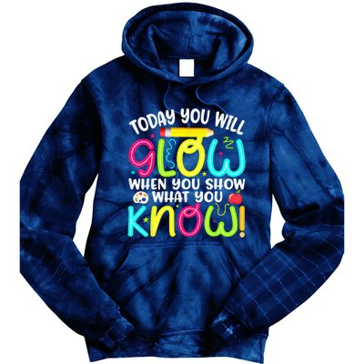 What You Show Rock The Testing Day Exam Teachers Students Tie Dye Hoodie