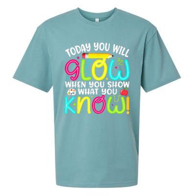 What You Show Rock The Testing Day Exam Teachers Students Sueded Cloud Jersey T-Shirt