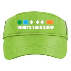 What's Your Sign Skiing Difficulty Ski Skier Gift Adult Drive Performance Visor