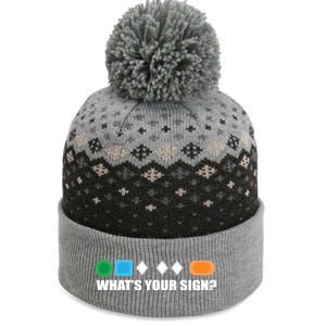 What's Your Sign Skiing Difficulty Ski Skier Gift The Baniff Cuffed Pom Beanie