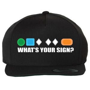 What's Your Sign Skiing Difficulty Ski Skier Gift Wool Snapback Cap