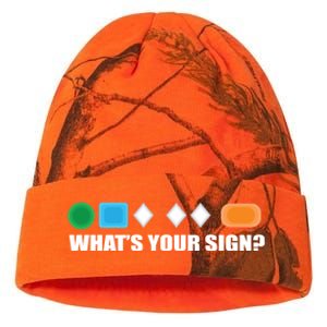 What's Your Sign Skiing Difficulty Ski Skier Gift Kati Licensed 12" Camo Beanie