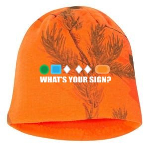 What's Your Sign Skiing Difficulty Ski Skier Gift Kati - Camo Knit Beanie