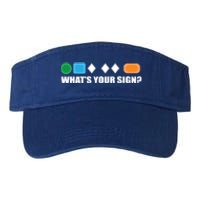 What's Your Sign Skiing Difficulty Ski Skier Gift Valucap Bio-Washed Visor