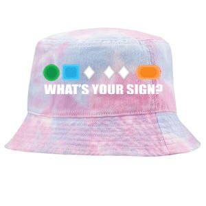 What's Your Sign Skiing Difficulty Ski Skier Gift Tie-Dyed Bucket Hat