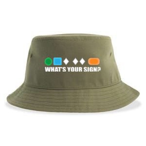 What's Your Sign Skiing Difficulty Ski Skier Gift Sustainable Bucket Hat