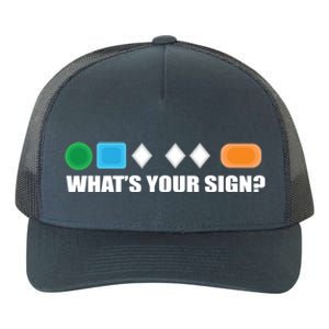 What's Your Sign Skiing Difficulty Ski Skier Gift Yupoong Adult 5-Panel Trucker Hat