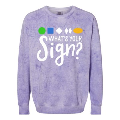 Whats Your Sign For Skiing Gift Colorblast Crewneck Sweatshirt