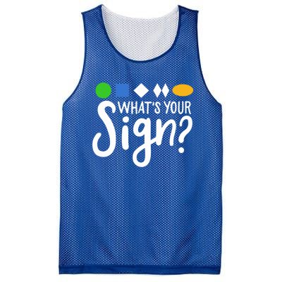 Whats Your Sign For Skiing Gift Mesh Reversible Basketball Jersey Tank