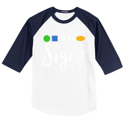 Whats Your Sign For Skiing Gift Baseball Sleeve Shirt