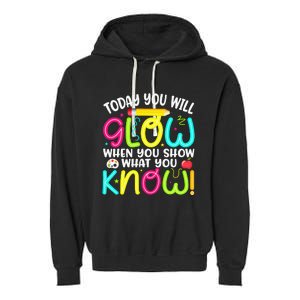 What You Show Rock The Testing Day Exam Teachers Garment-Dyed Fleece Hoodie