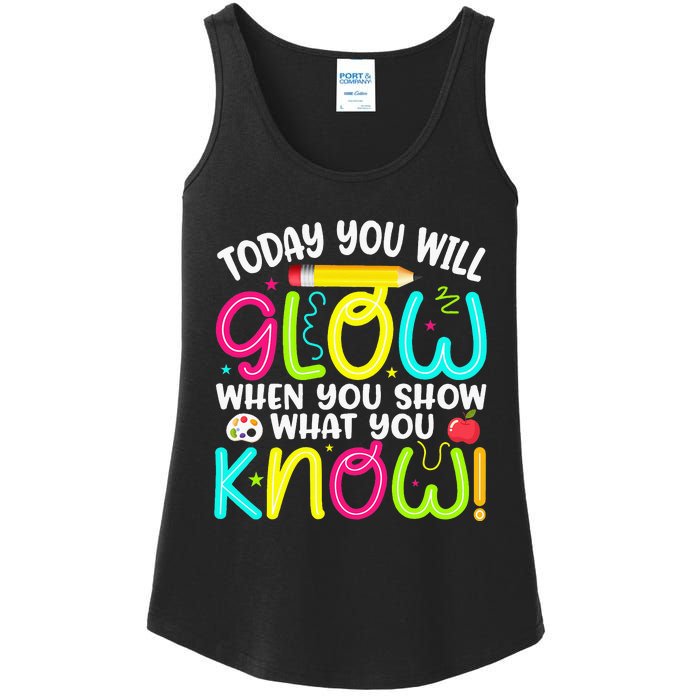 What You Show Rock The Testing Day Exam Teachers Ladies Essential Tank