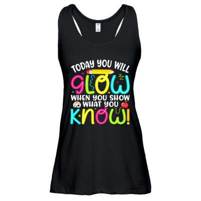 What You Show Rock The Testing Day Exam Teachers Ladies Essential Flowy Tank