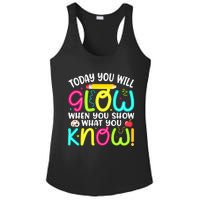 What You Show Rock The Testing Day Exam Teachers Ladies PosiCharge Competitor Racerback Tank