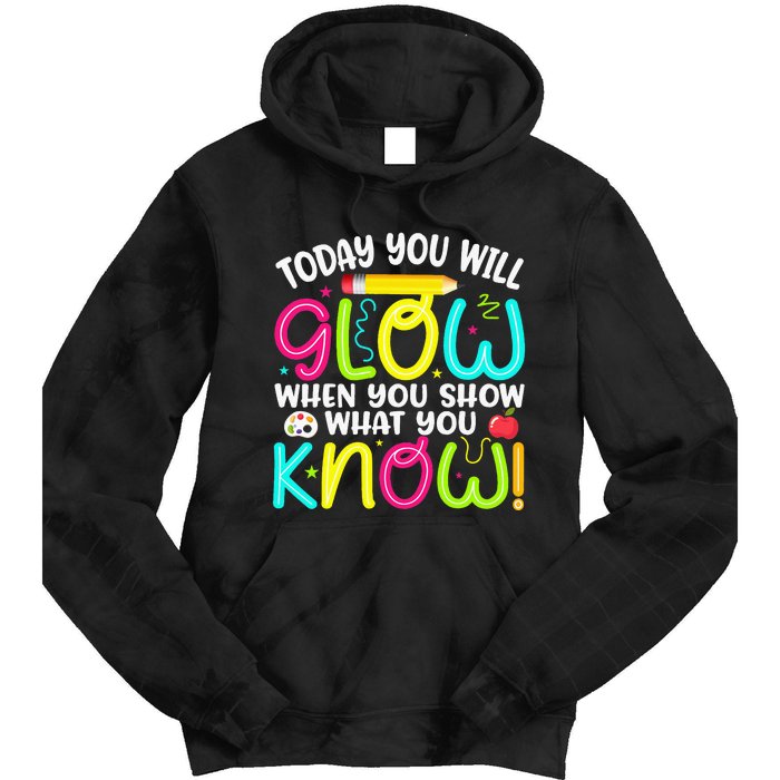 What You Show Rock The Testing Day Exam Teachers Tie Dye Hoodie