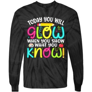 What You Show Rock The Testing Day Exam Teachers Tie-Dye Long Sleeve Shirt