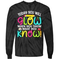 What You Show Rock The Testing Day Exam Teachers Tie-Dye Long Sleeve Shirt