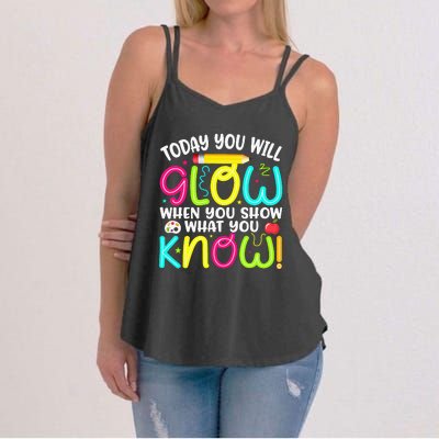 What You Show Rock The Testing Day Exam Teachers Women's Strappy Tank