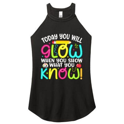 What You Show Rock The Testing Day Exam Teachers Women’s Perfect Tri Rocker Tank