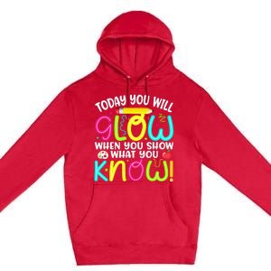 What You Show Rock The Testing Day Exam Teachers Premium Pullover Hoodie