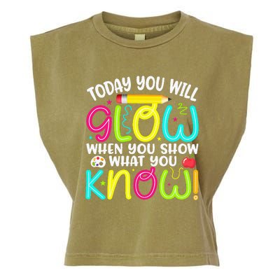 What You Show Rock The Testing Day Exam Teachers Garment-Dyed Women's Muscle Tee