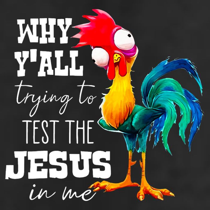 Why Yall Trying To Test The Jesus In Me Funny Rooster 15oz Campfire Ceramic Mug