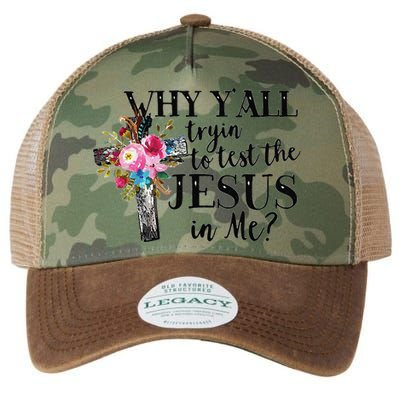 Why YAll Trying To Test The Jesus In Me Legacy Tie Dye Trucker Hat