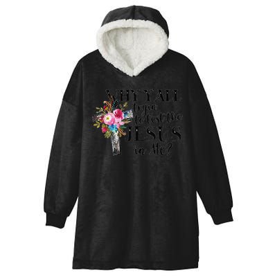 Why YAll Trying To Test The Jesus In Me Hooded Wearable Blanket