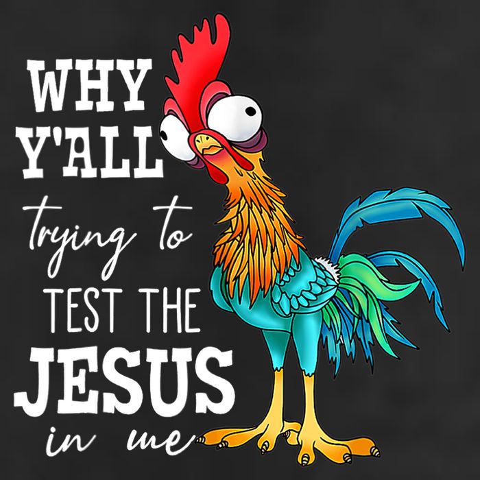 Why Y'all Trying To Test The Jesus In Me Funny Chicken Hat