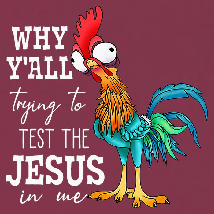Why Y'all Trying To Test The Jesus In Me Funny Chicken 16oz Travel Tumbler