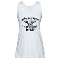 Why Y'all Trying To Test The Bethdutton In Me Ladies Essential Flowy Tank
