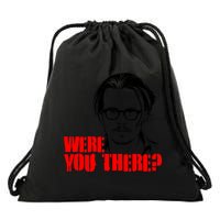 Were You There Depp Trial Funny Meme Drawstring Bag