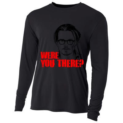 Were You There Depp Trial Funny Meme Cooling Performance Long Sleeve Crew