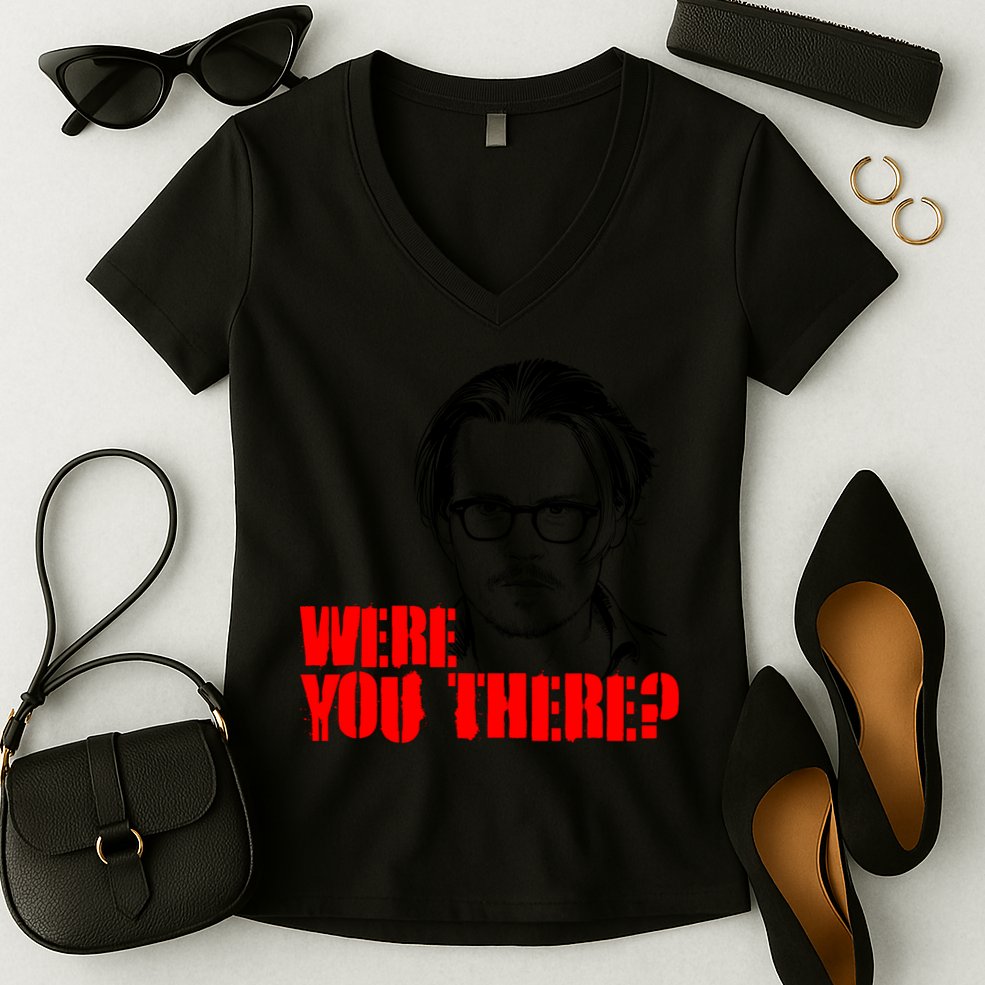 Were You There Depp Trial Funny Meme Women's V-Neck T-Shirt